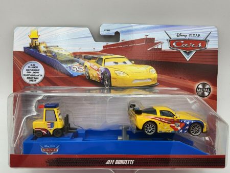 Disney Pixar Cars Die-Cast Vehicle Launcher - Jeff Gorvette - & Lightning Mcqueen Online now