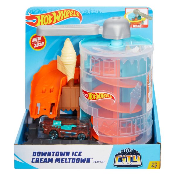 Hot Wheels City - Ice Cream Panic in the City Playset For Cheap