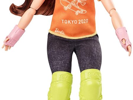 Barbie Olympic Games Tokyo 2020 Skateboarder Doll and Accessories For Discount