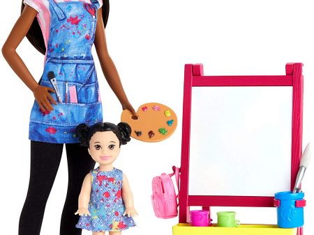 Barbie Art Teacher Playset with Brunette Doll Fashion