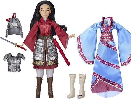 Disney Mulan Two Reflections Set, Fashion Doll with 2 Outfits and Accessories Supply