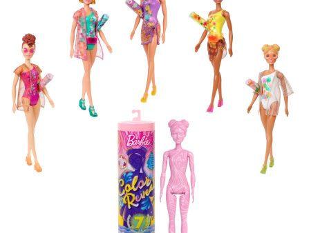 Barbie Color Reveal Doll with 7 Surprises Sand & Sun Series Hot on Sale