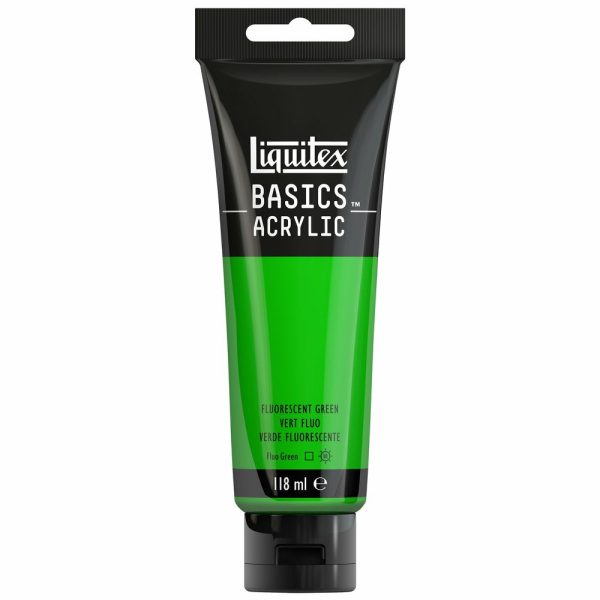 Akryyliväri 118ml 985 Fluorescent Green Liquitex Basics Acrylic For Cheap