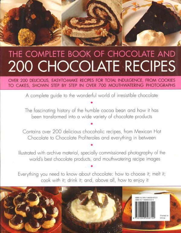 Complete Book Of Chocolate And 200 Chocolate Recipes Sale